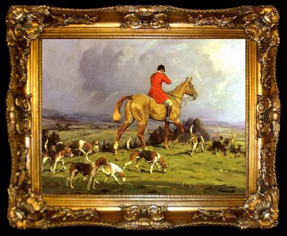 framed  unknow artist Classical hunting fox, Equestrian and Beautiful Horses, 238., ta009-2